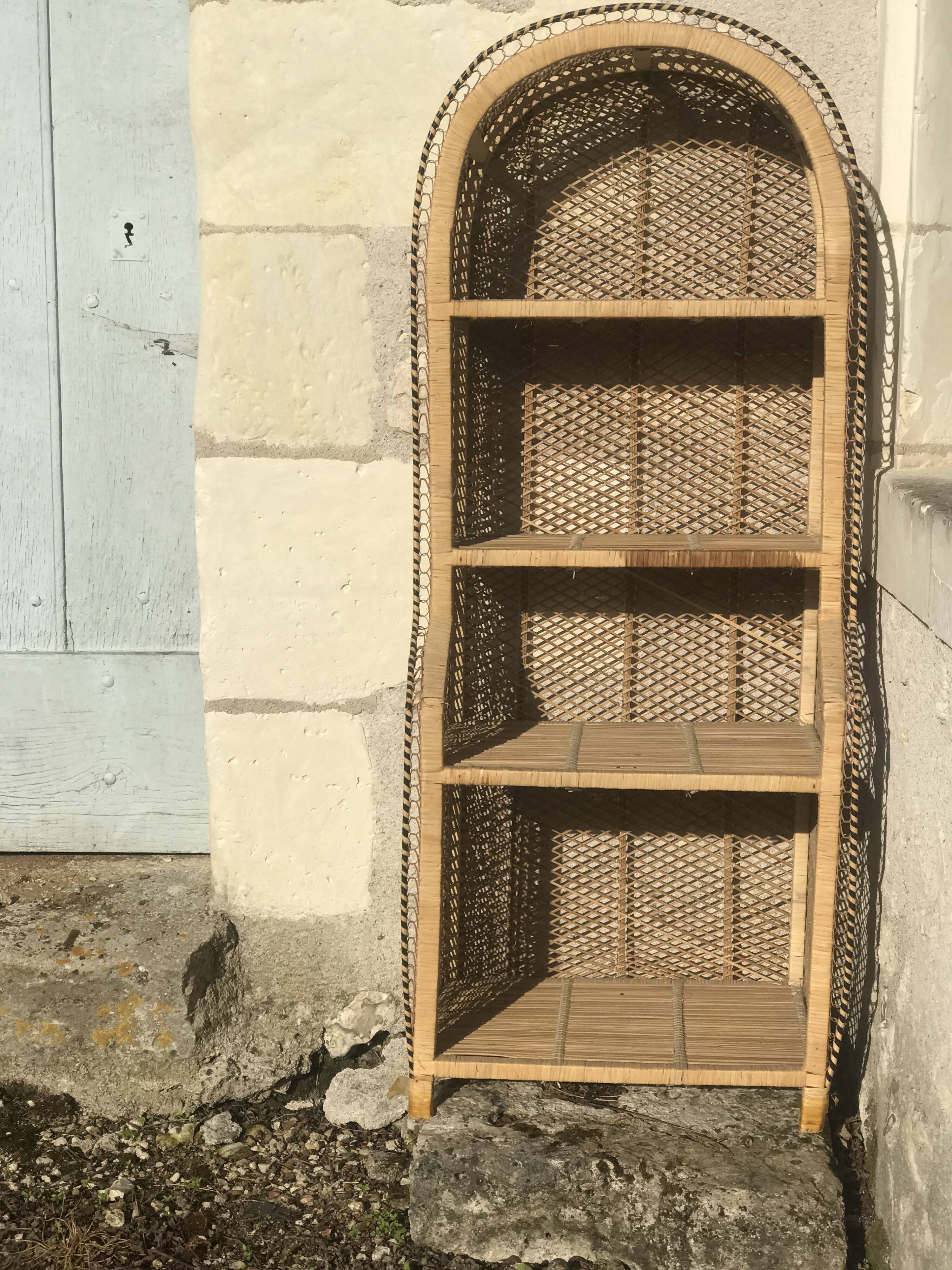 Vintage rattan cabinet
