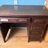 1940s accounting desk in oak and dark oak veneer