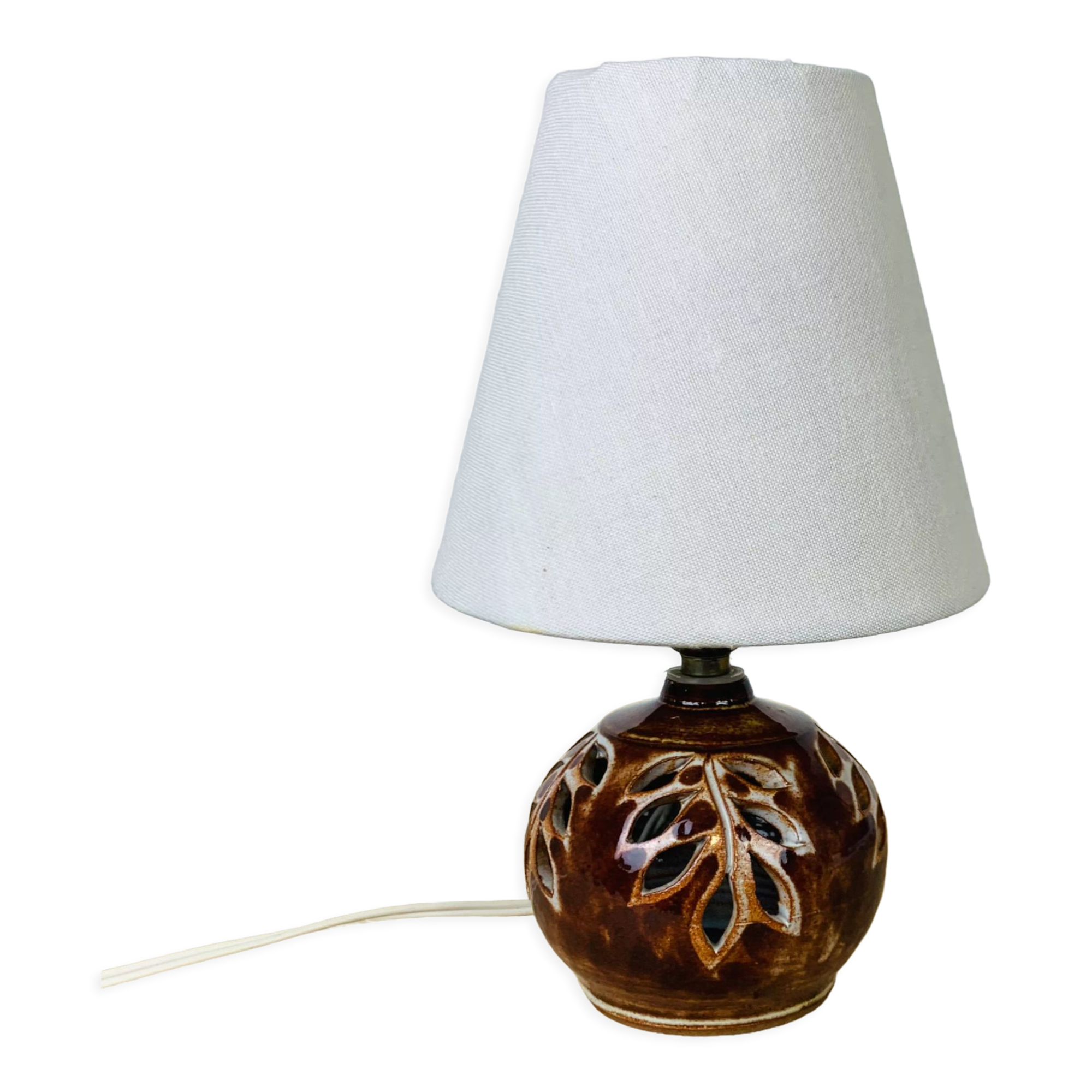 Openwork ceramic ball lamp foliage