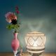 Vintage Art Deco pink and gold glass globe table lamp