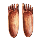 Empty pocket, carved wooden legs, 70s