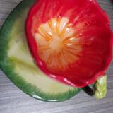 Set of 4 cups and vintage saucers