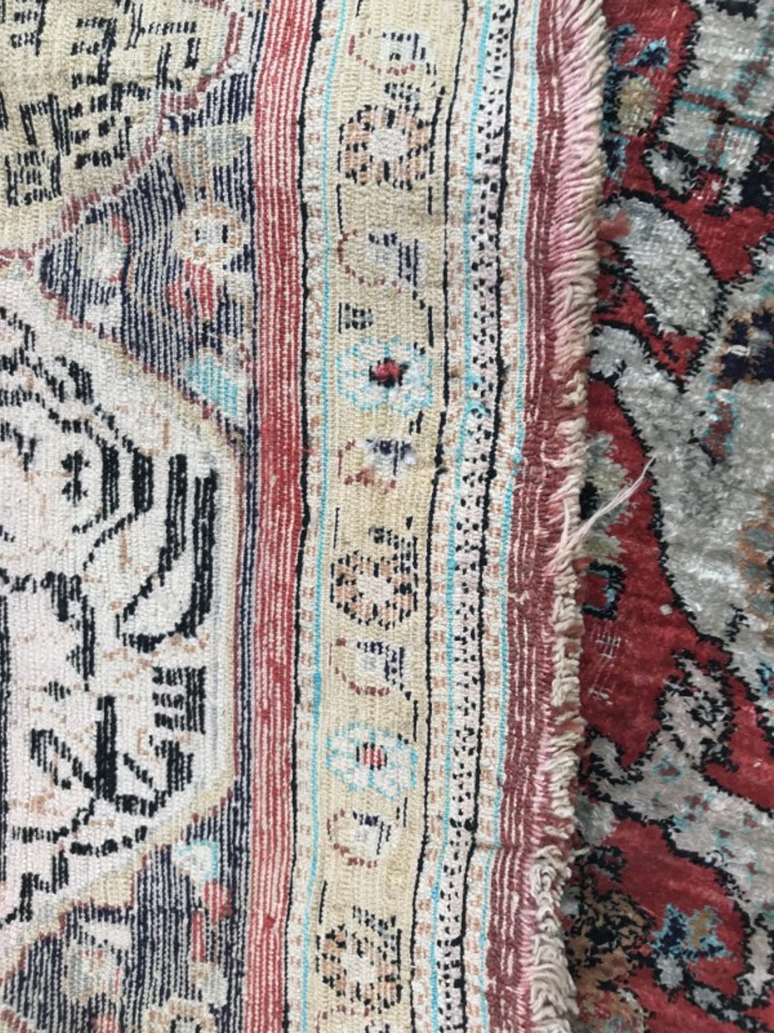 Vintage Persian Ghoum 108 X 164 CM hand made silk carpets