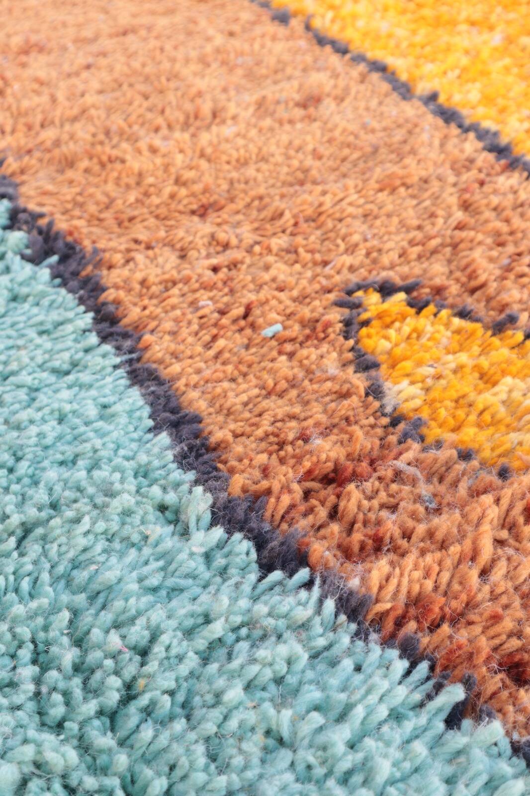 Abstract and Colourful Beni Ouarain Rug, Handmade in Wool, 300x200cm