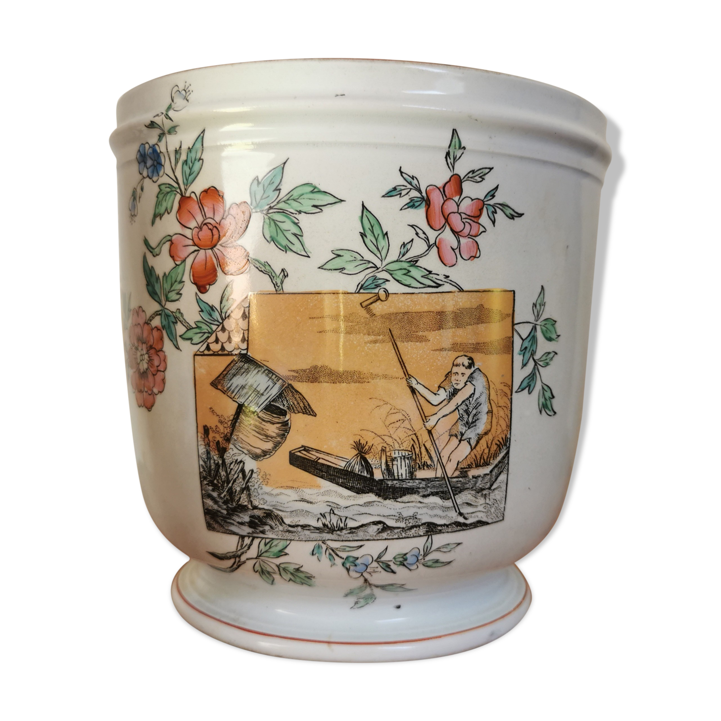 Cache pot earthenware Luneville Japan