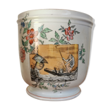 Cache pot faïence Luneville Japon