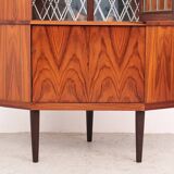 Danish rosewood corner display cabinet, 1960s