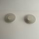 Pair of geometric vintage wall lamps, white lacquered metal, Germany 1970