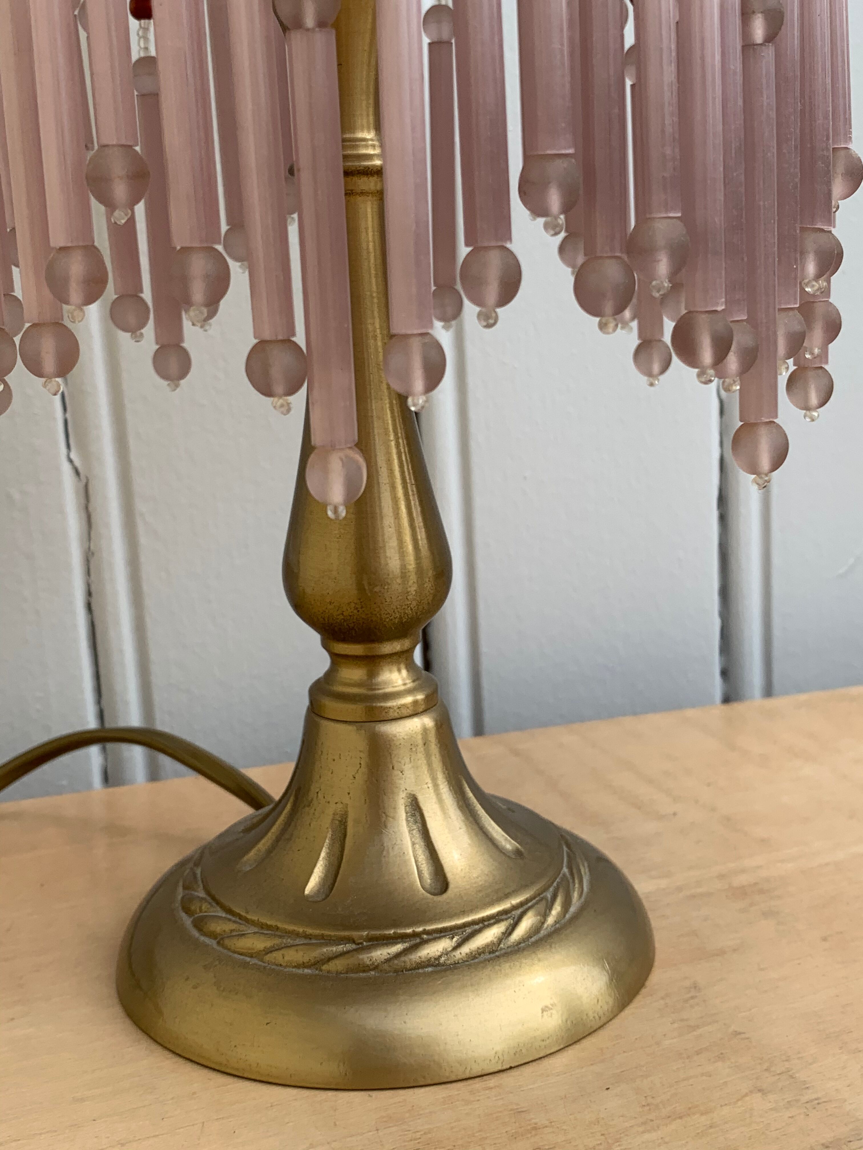 Pair of pampille bedside lamps