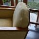Pair of Art Deco armchairs and poufs