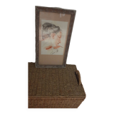 Wooden frame + drawing