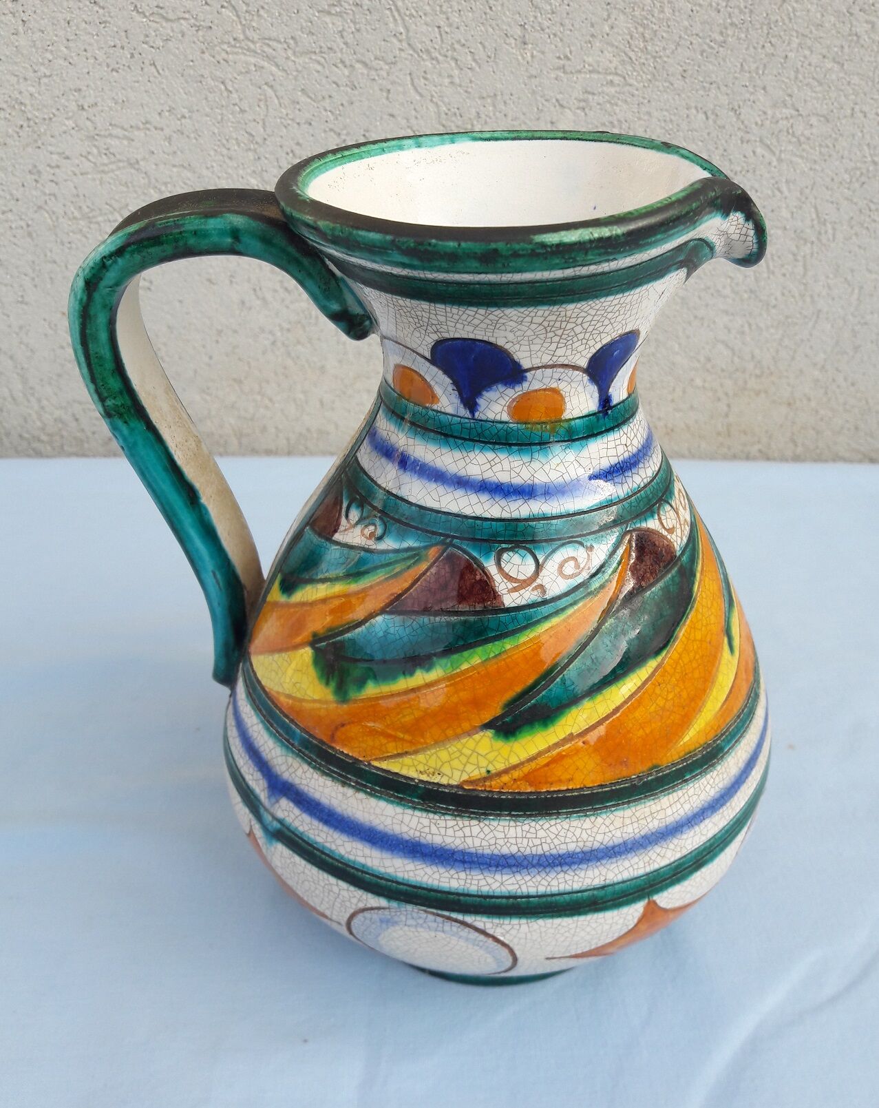 Italian ceramic pitcher