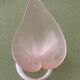 Flower vase chalice Opaline glass pink Anthurium spiral wrapped base