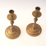 Pair of bronze candlesticks