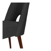 Chaise 'Shell' en bouclé gris foncé, années 1960