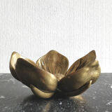 Art Nouveau-style brass flower ashtray