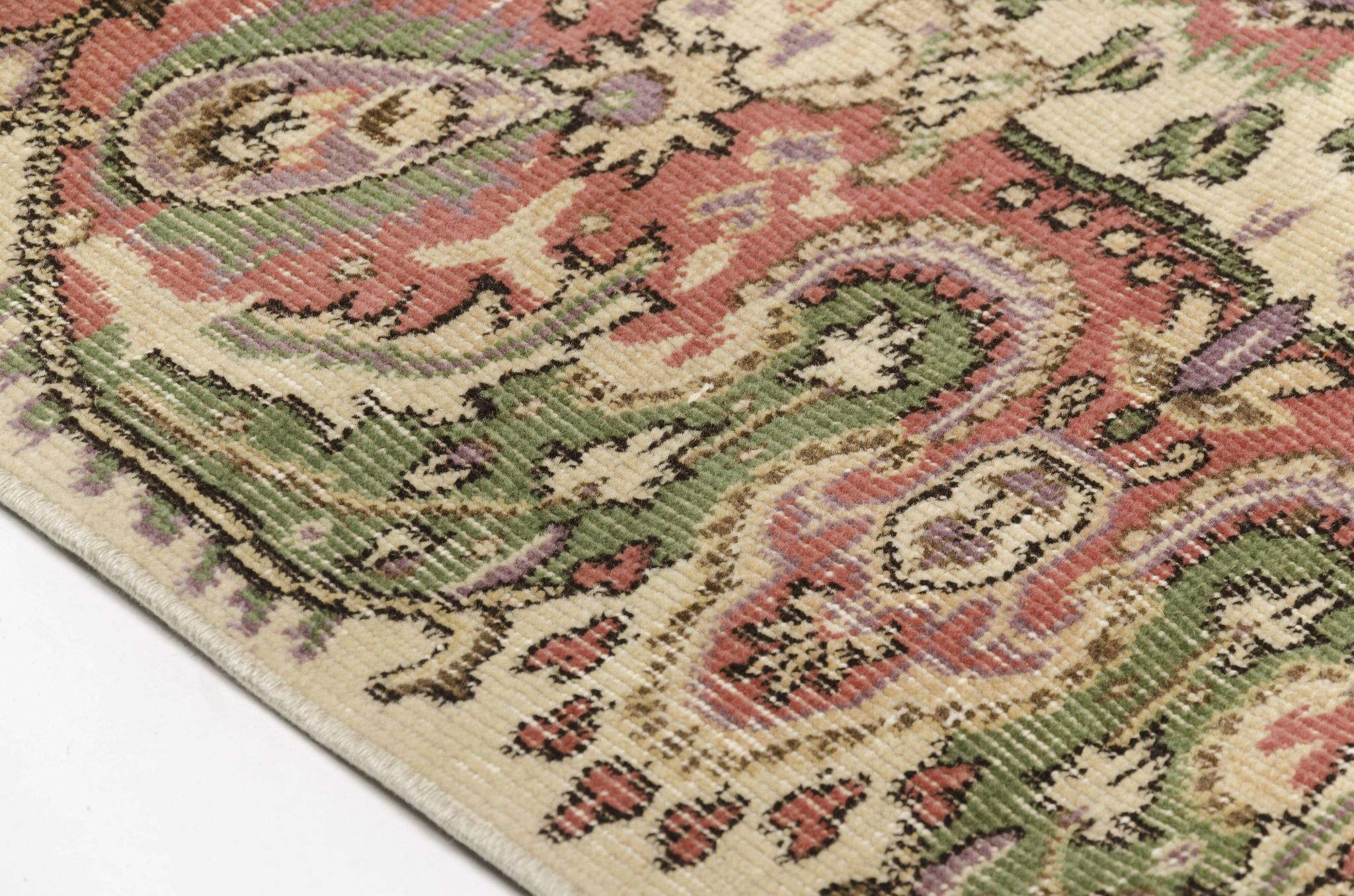 Tapis floral anatolien fait main