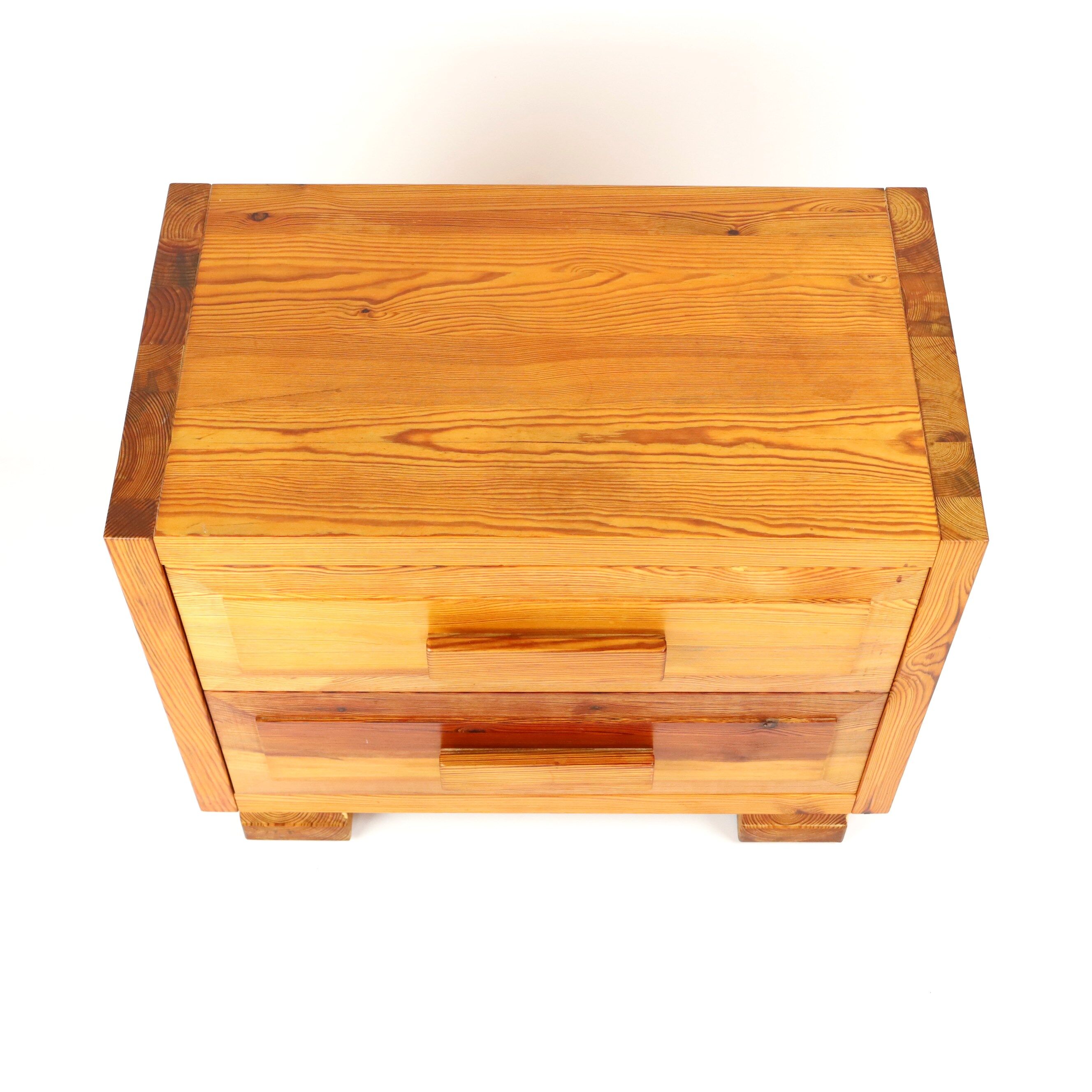 Raw pine chest of drawers