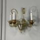 Venetian wall light in gilded Murano glass, circa 1940, set of five available.
