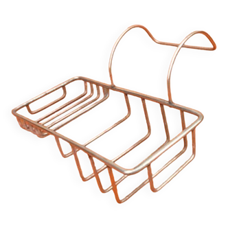 1950s double soap dish / sponge holder aluminum