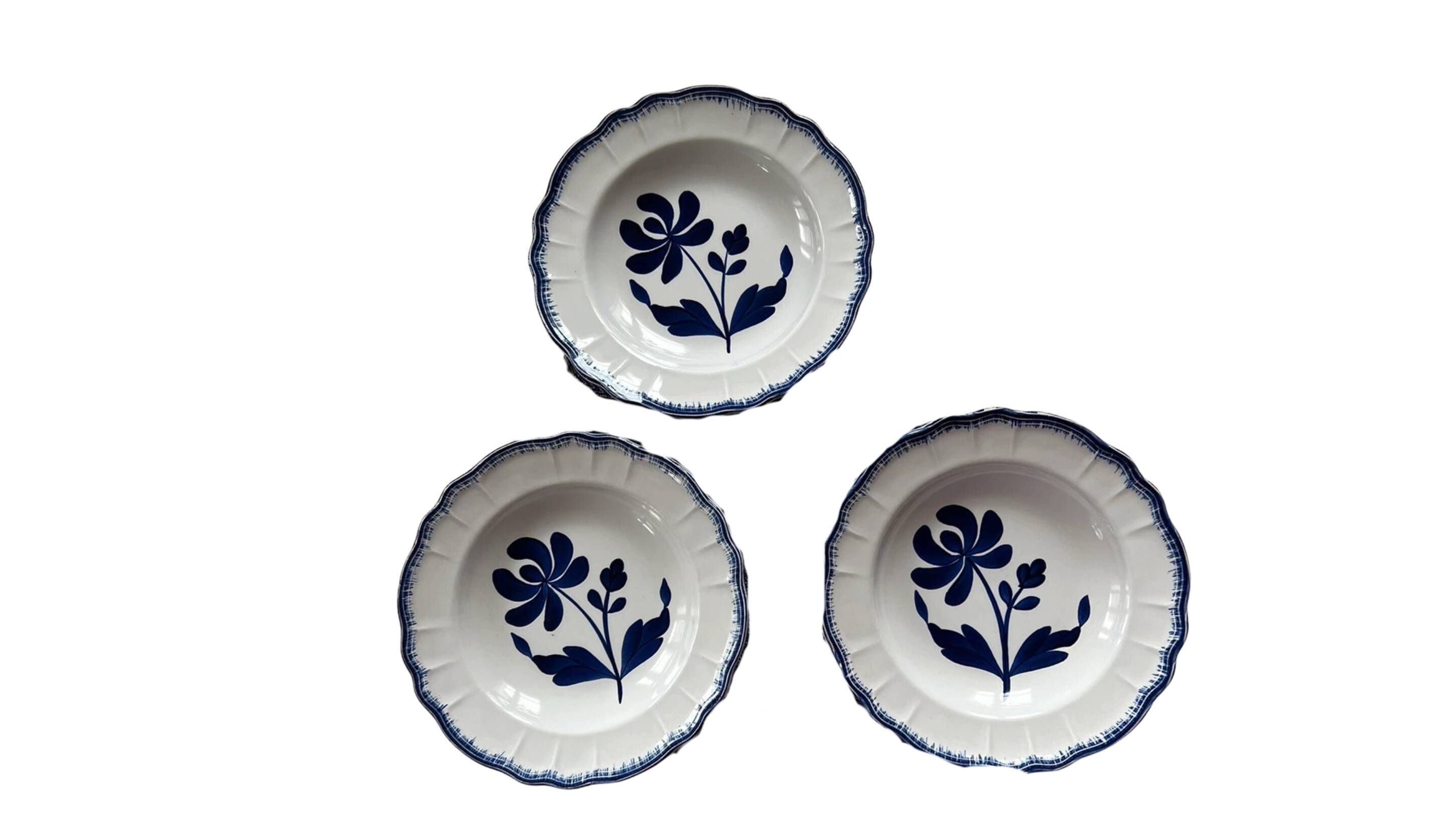 Set of 3 deep plates Thebes Salins