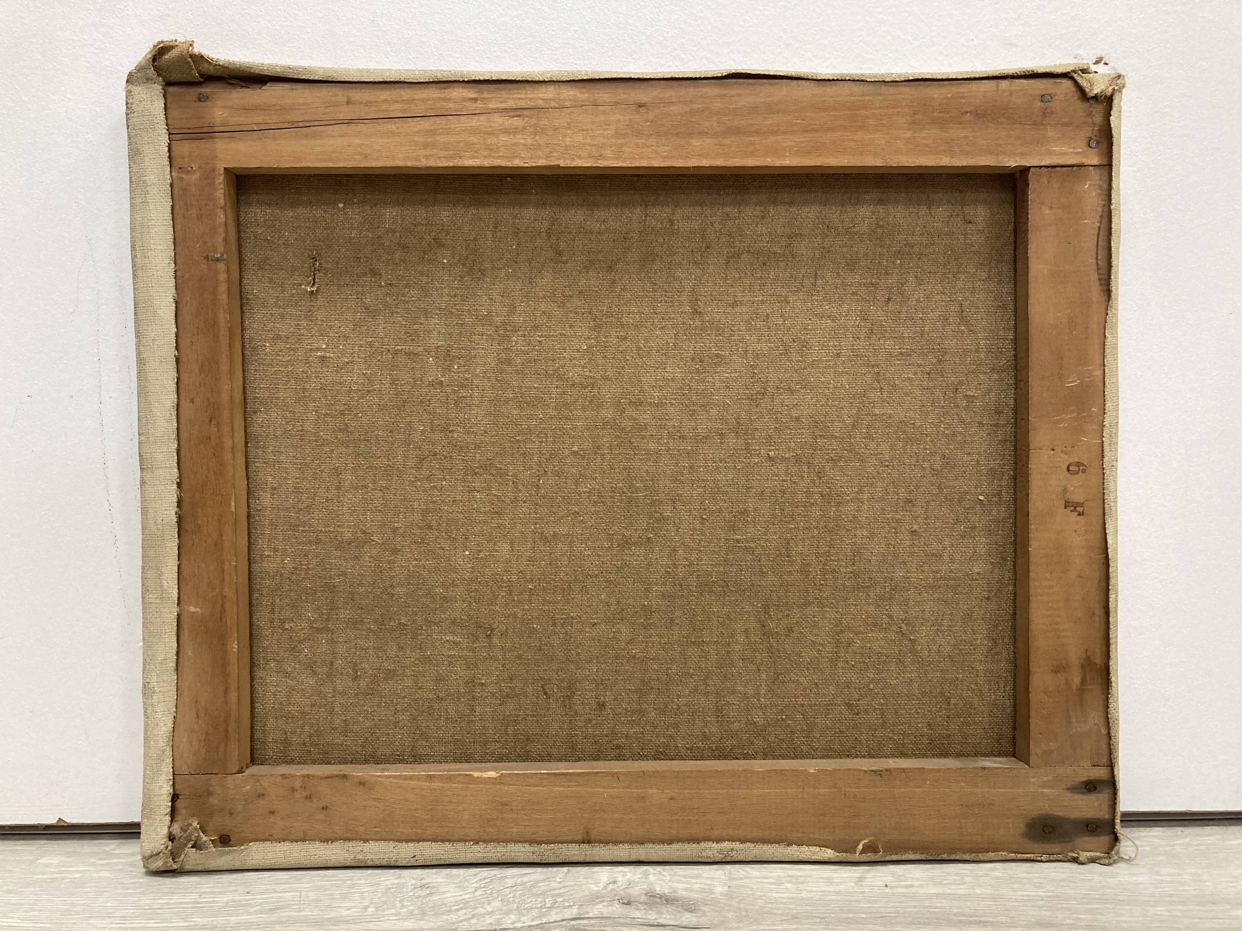 Oil on vintage canvas