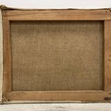 Oil on vintage canvas