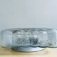 Spanish square textured glass flush mount lamp