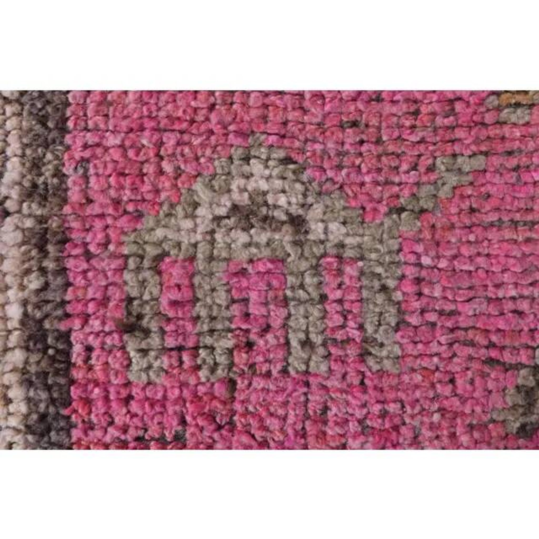 Vintage Turkish Hand-Knotted Wool Cotton Pink Runner Rug 90x298