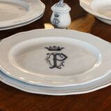 English earthenware service, CP monogram, ducal crown, 109 pieces
