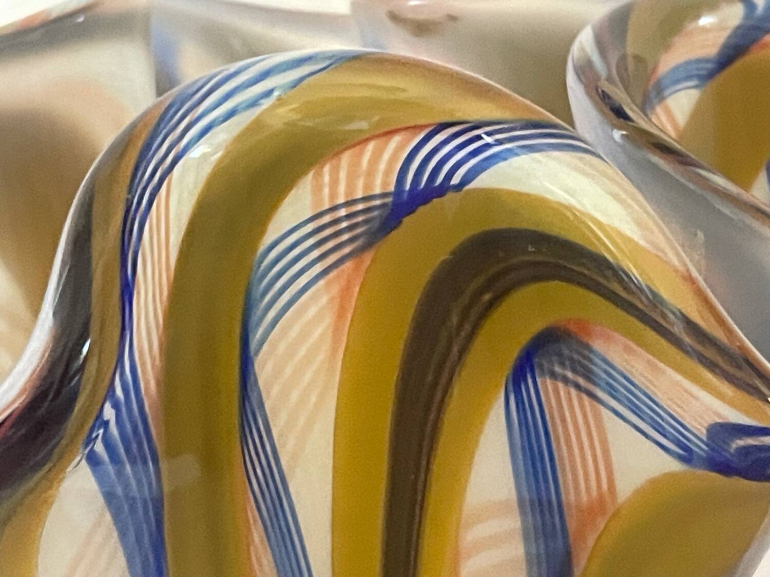 Vintage Murano Striped Vase