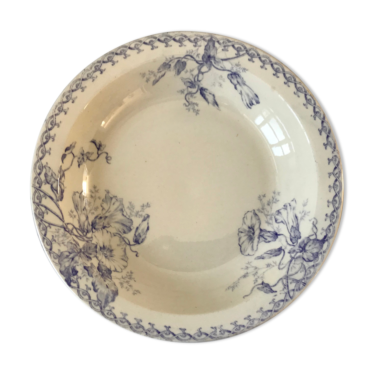 Flat hollow Iron earth model "July" lilac late nineteenth