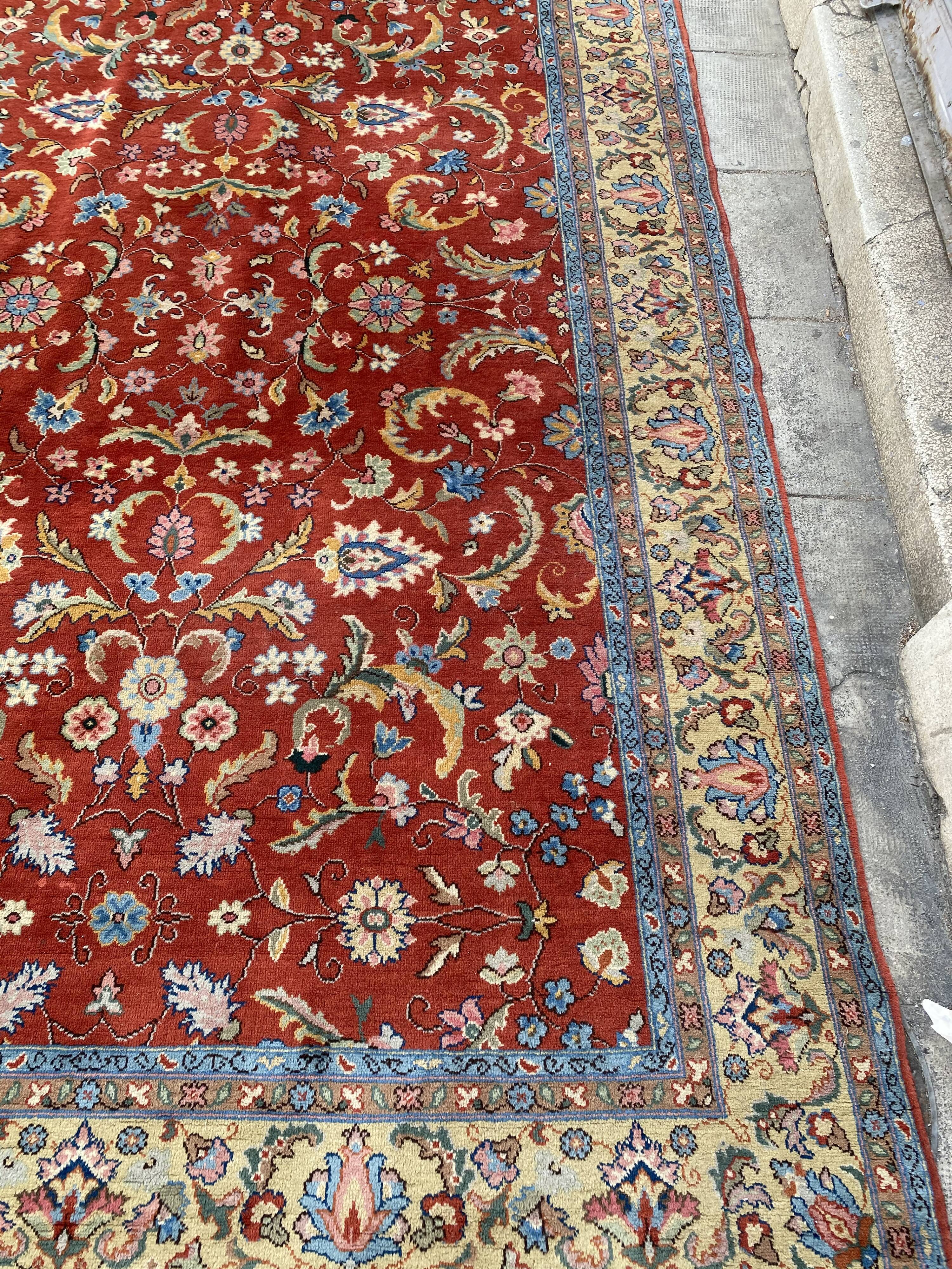 Old carpet decorated