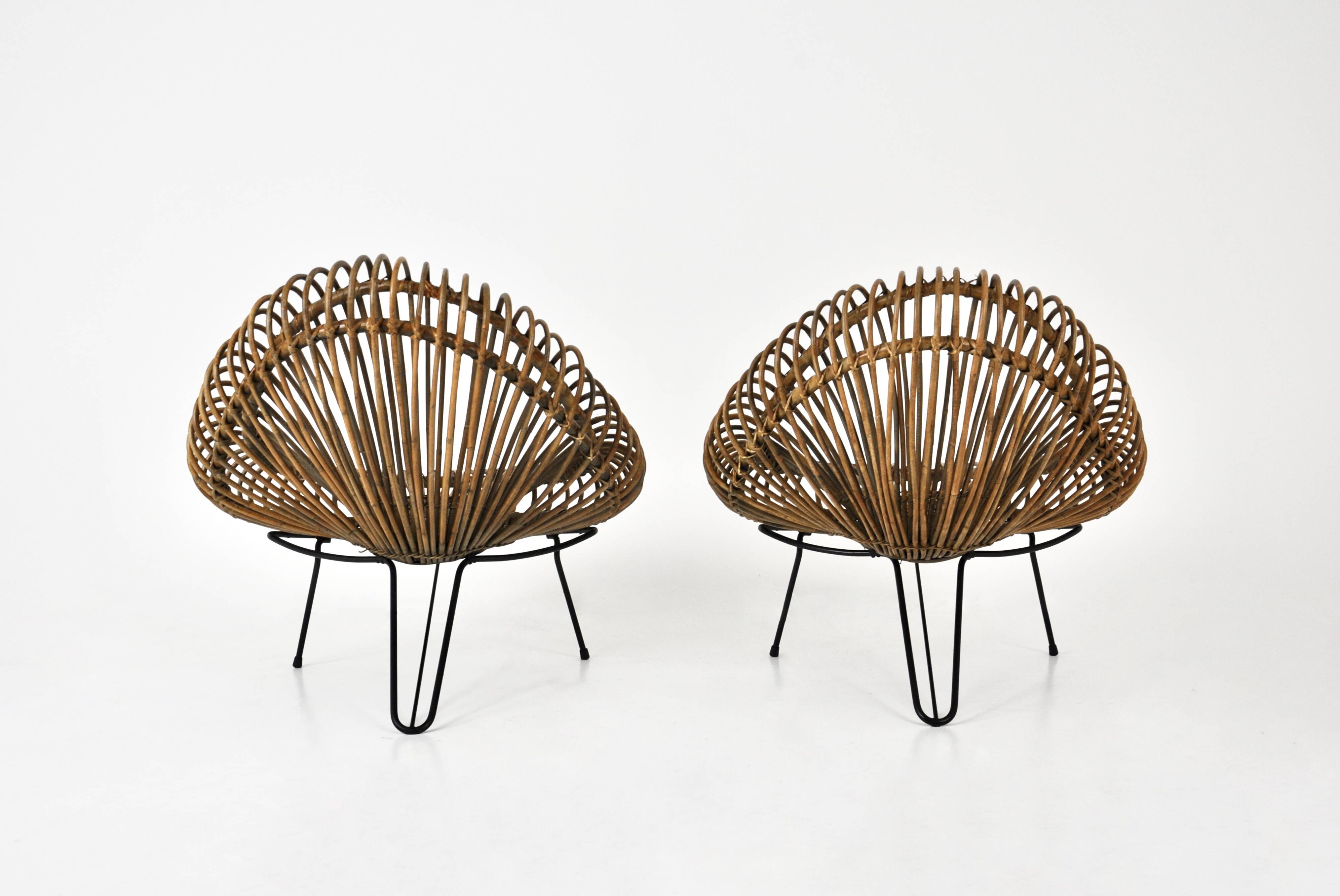 Armchairs Dalvera in the manner of Abraham & Rol , 1950s