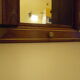 Art Deco extra furniture 1920/1940 to install or fix, wooden, central mirror, 2 doors, 1 drawer
