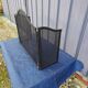 Pare feu  cheminée avec 2 volets en fer forgé noir H 50 cm