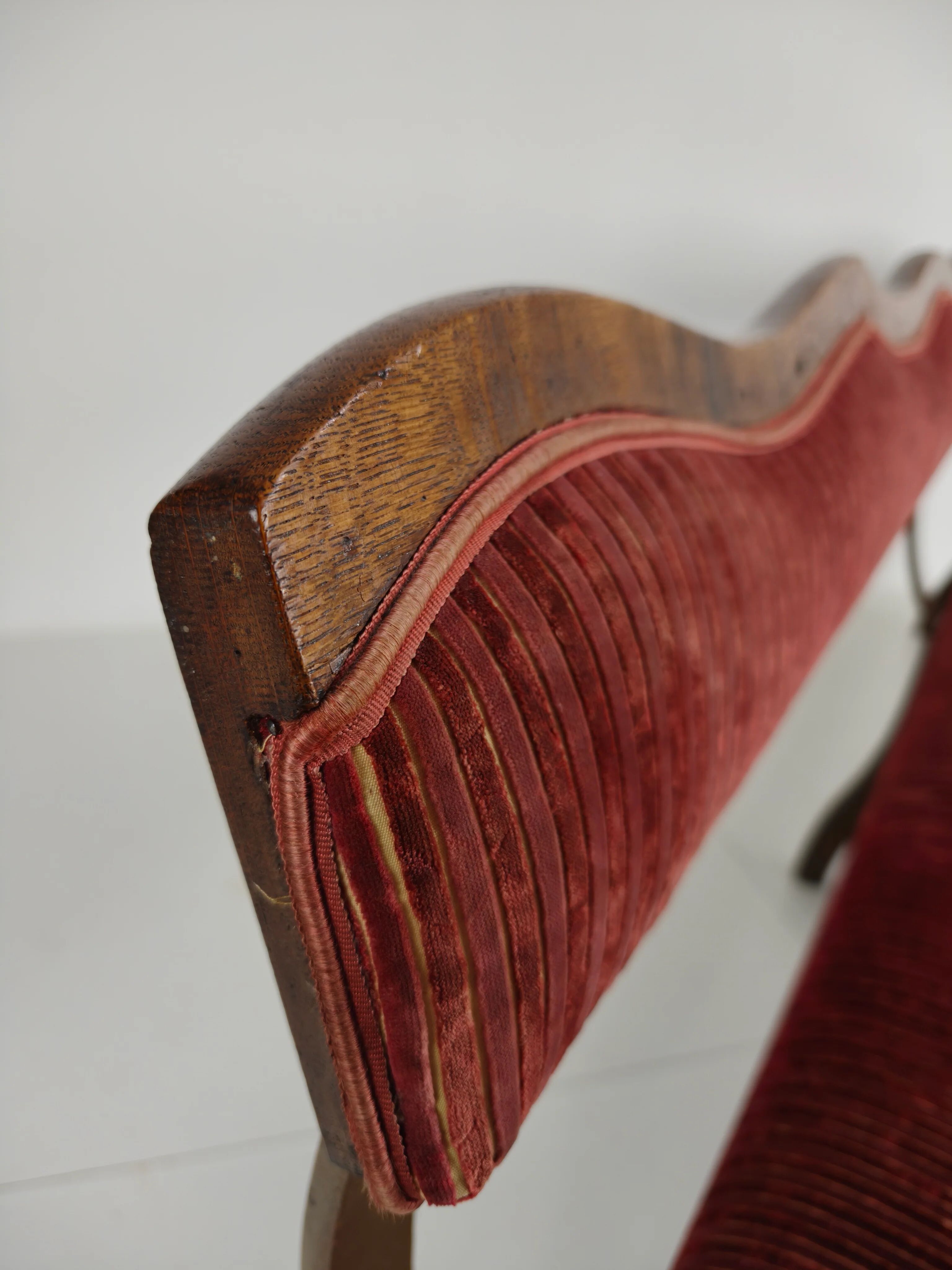 Unique early 20th century oak hall / dining bench