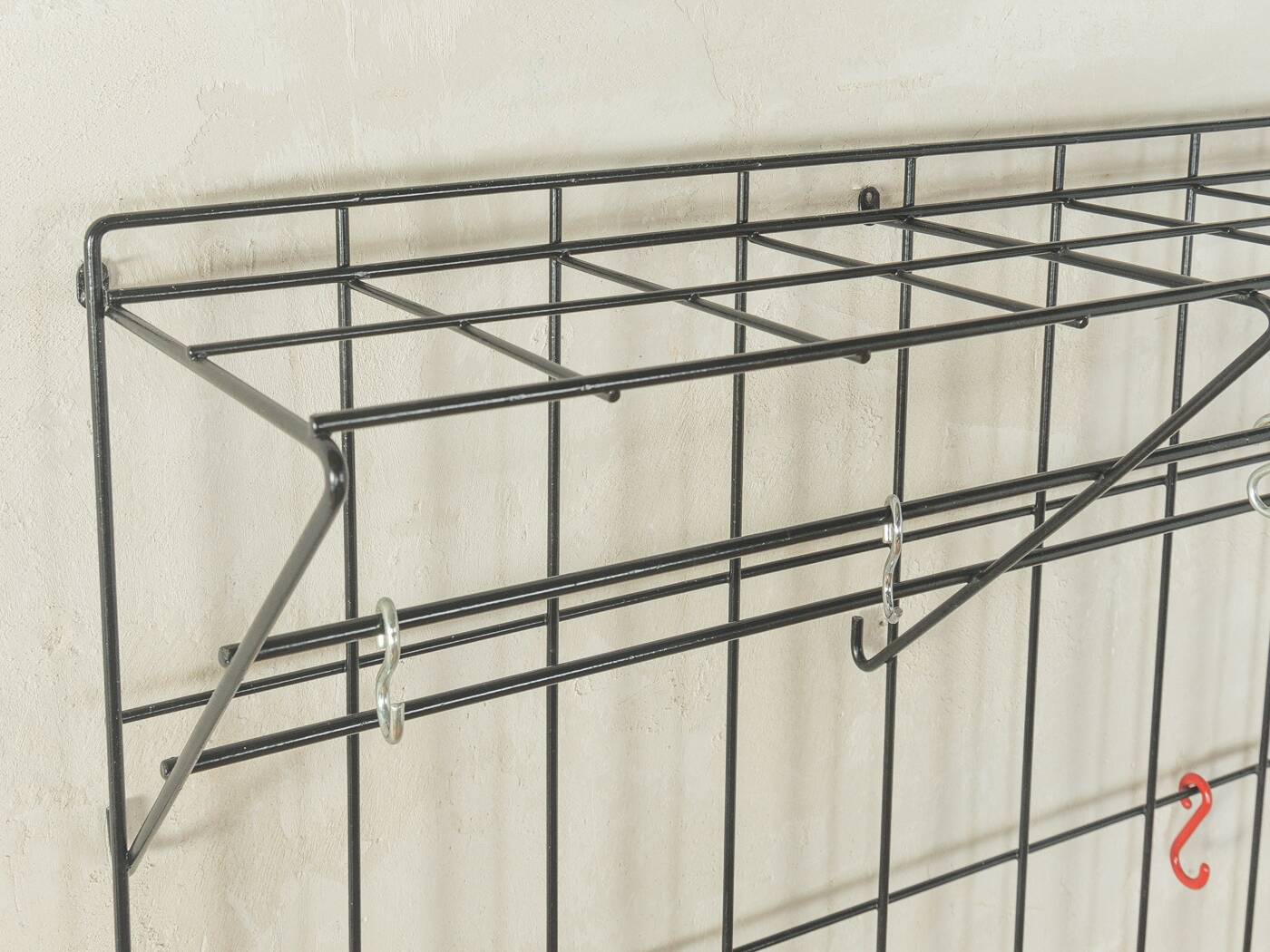 Classic wall coat rack by Karl Fichtel from the 1960s with colourful coat hooks