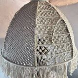 Macrame lampshade lamp
