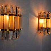 Pair of venini wall lamps, Glass, Italy, 1970