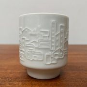 Vintage Mug Vase in German Porcelain with Architectural Patterns by Hans Achtziger for Hutschenreuther
