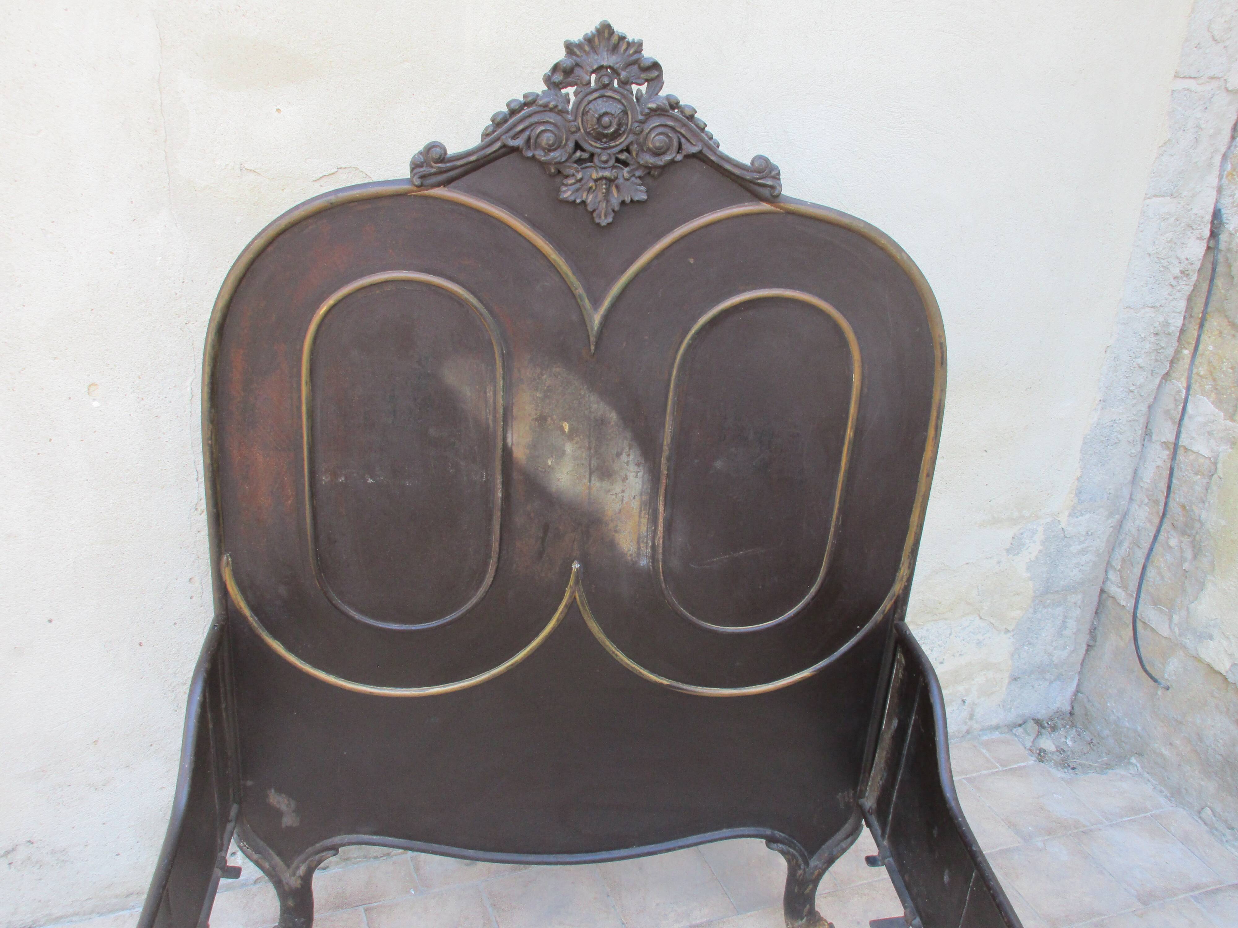 Metal bed Napoleon III style