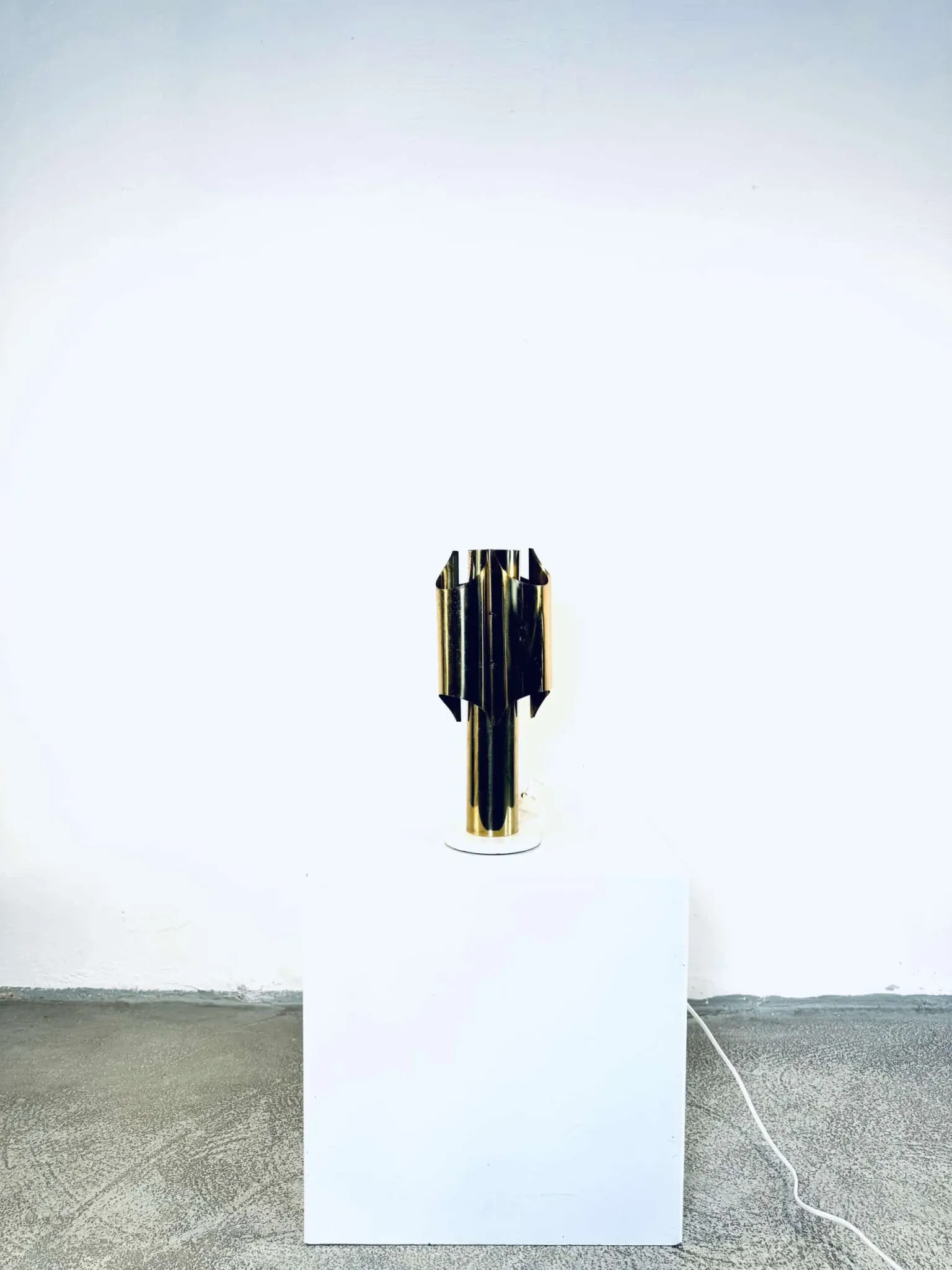 Type 742 Brass Coloured 'Orgue' Table Lamp, Possibly Maison Charles, France, 1960S