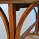 Bistro table in solid oak and curved wood 1900