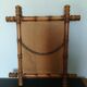 Miroir ancien en bois façon bambou - 45x40cm
