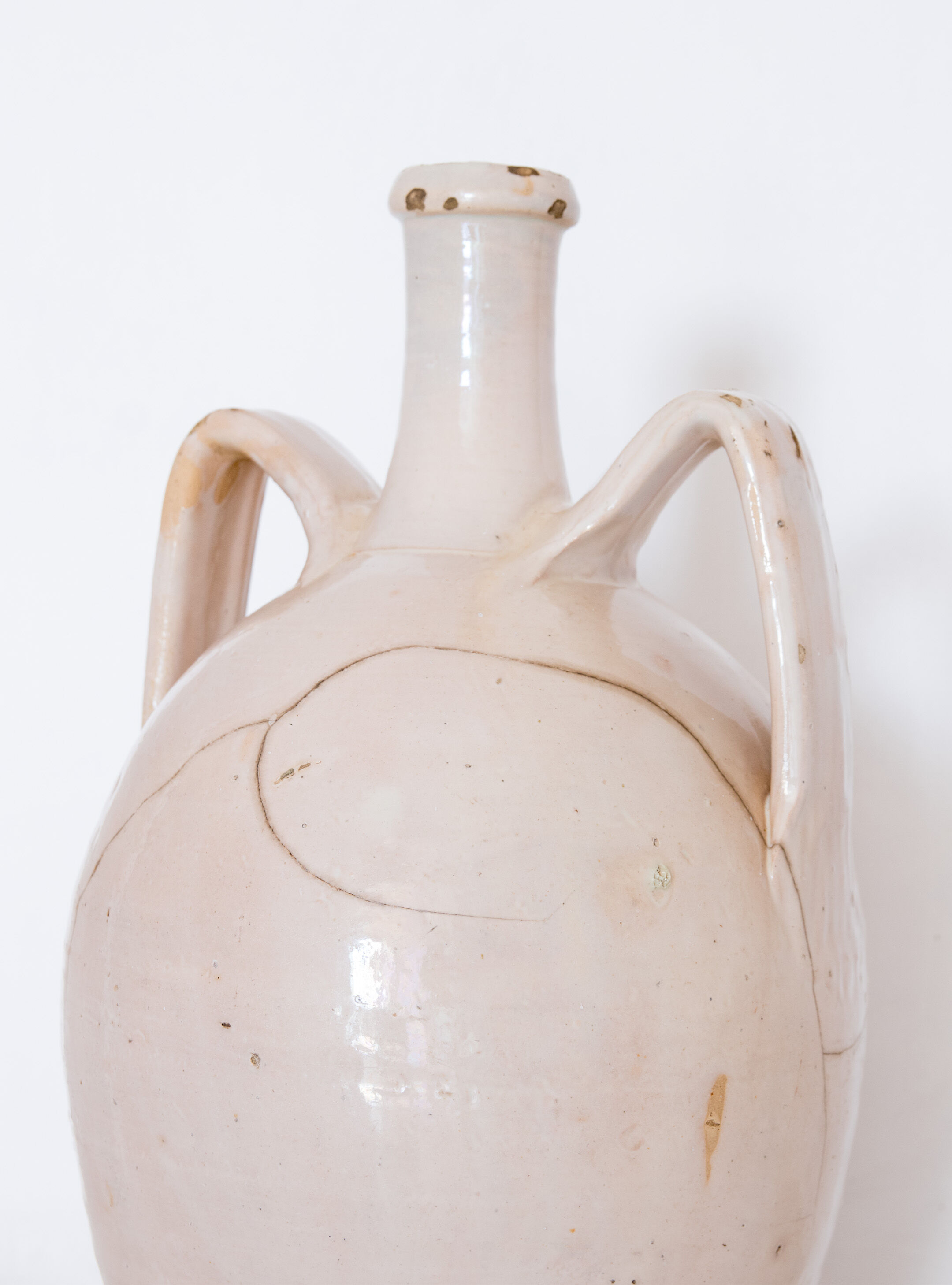 Antique ceramic white vase