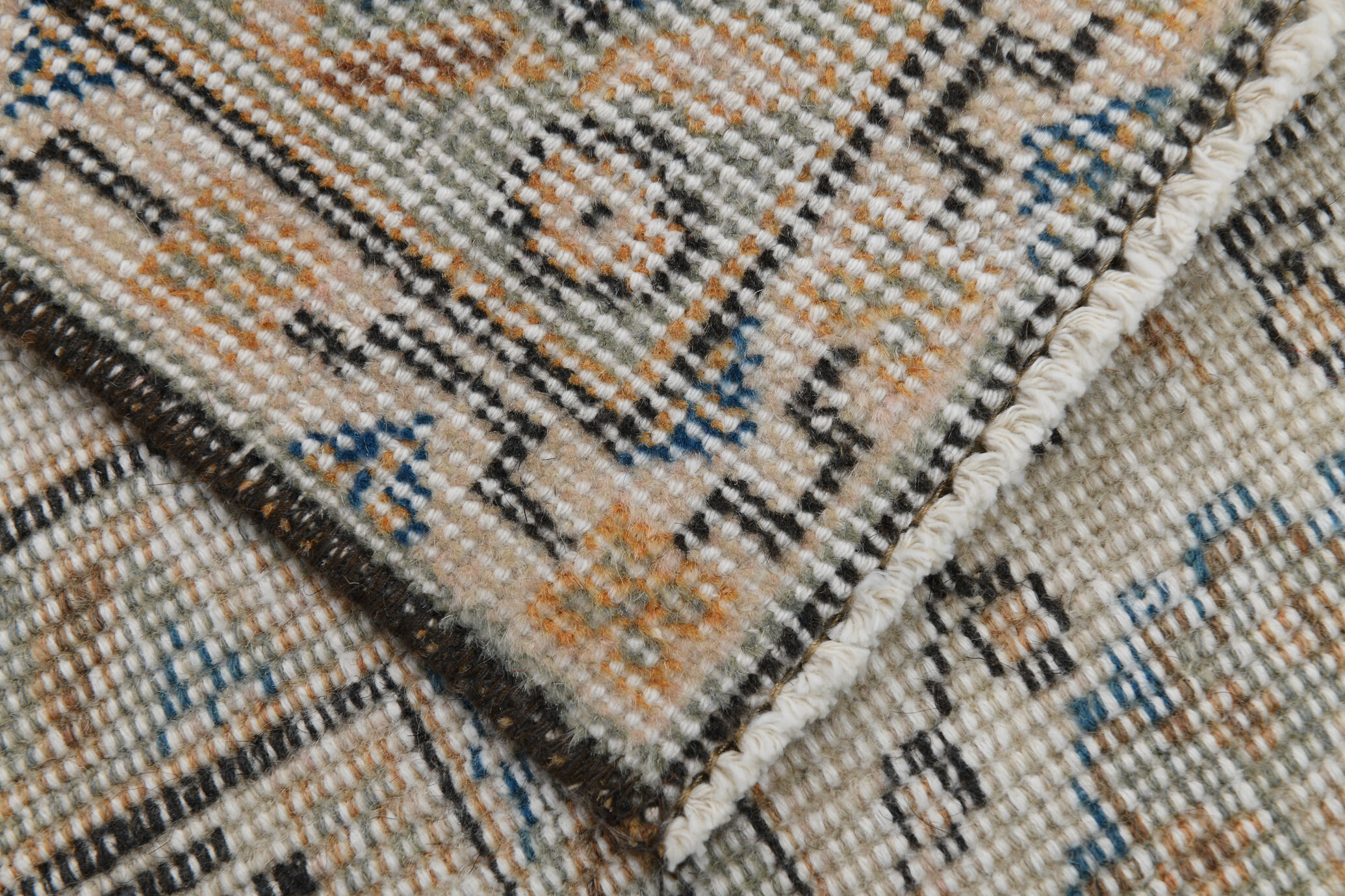 8x12 handmade orange foloral turkish rug 383x257cm