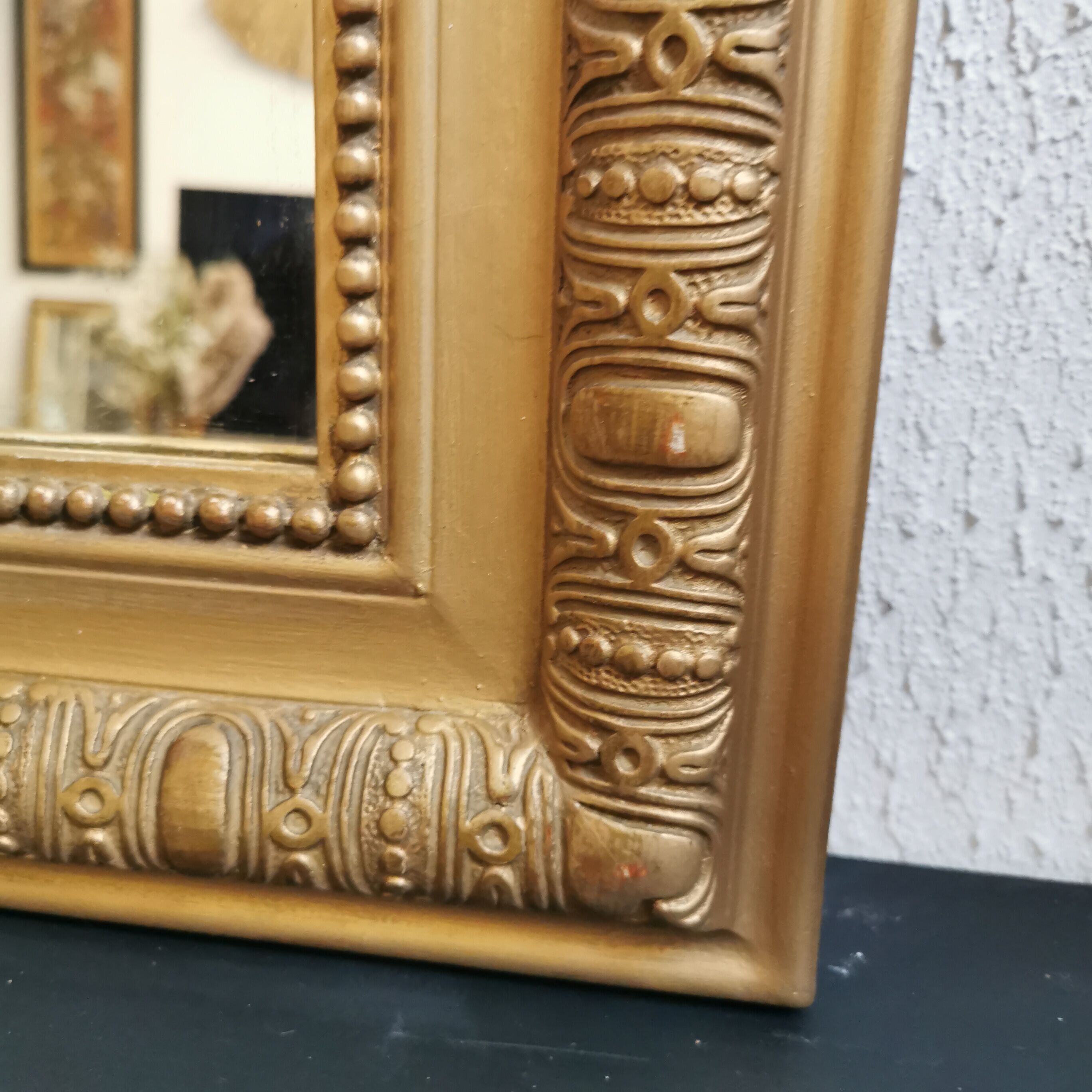 Mirror 90 x 66 cm Louis Philippe old gilded