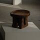 Traditional African tribal stool, hand-carved, Bamileke style, 20th century.