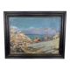 Painting, Oil on panel, "Mediterranean Coastal Town", France, 1930